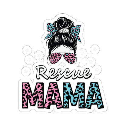 ColorFlow | Rescue Mama Vinyl Sticker | Cute Animal Rescue Art Sticker | Dog Mom Gift | Waterproof Sticker Pack | Premium Decal