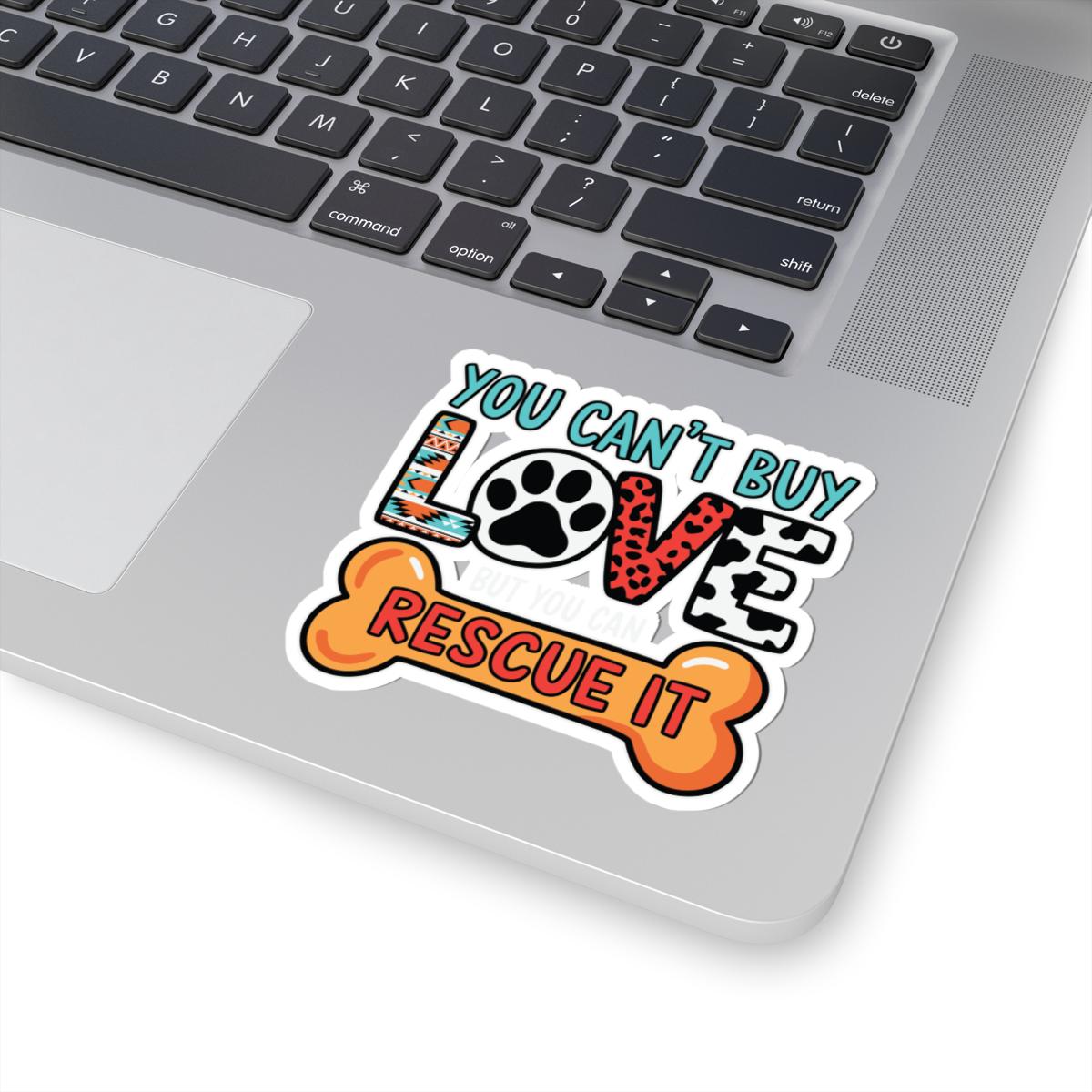 ColorFlow | You Cant Buy Love But You Can Rescue It Vinyl Sticker | Dog Rescue Art Sticker | Waterproof Sticker Pack | Pet Decal