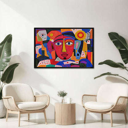 ColorFlow | Crimson Radiance Wooden Puzzle | Picasso Inspired Red Abstract Jigsaw | Modern Art Wood Puzzle Gift