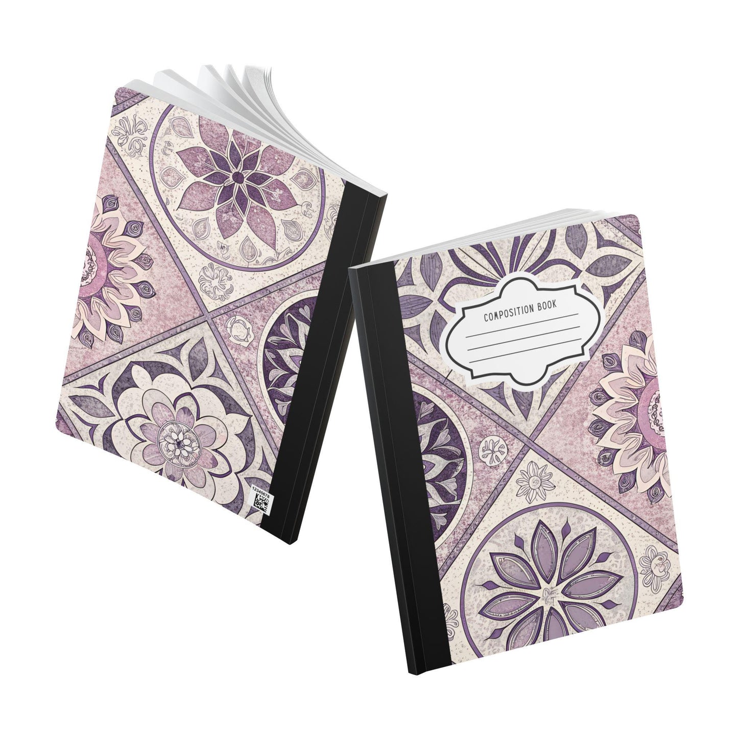 ColorFlow | Mandala Bloom Composition Notebook | Floral College Ruled Journal | Aesthetic Writing Notebook Gift