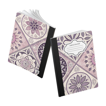 ColorFlow | Mandala Bloom Composition Notebook | Floral College Ruled Journal | Aesthetic Writing Notebook Gift
