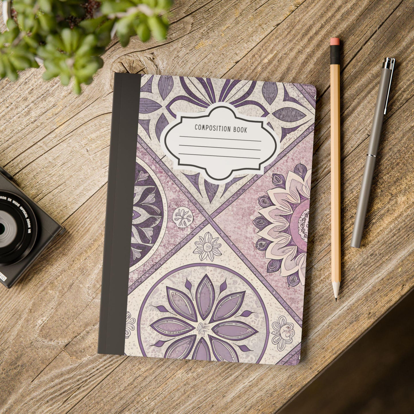 ColorFlow | Mandala Bloom Composition Notebook | Floral College Ruled Journal | Aesthetic Writing Notebook Gift