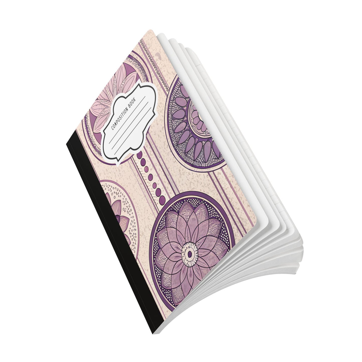 Vintage Mandala Composition Notebook | Boho College Ruled Journal