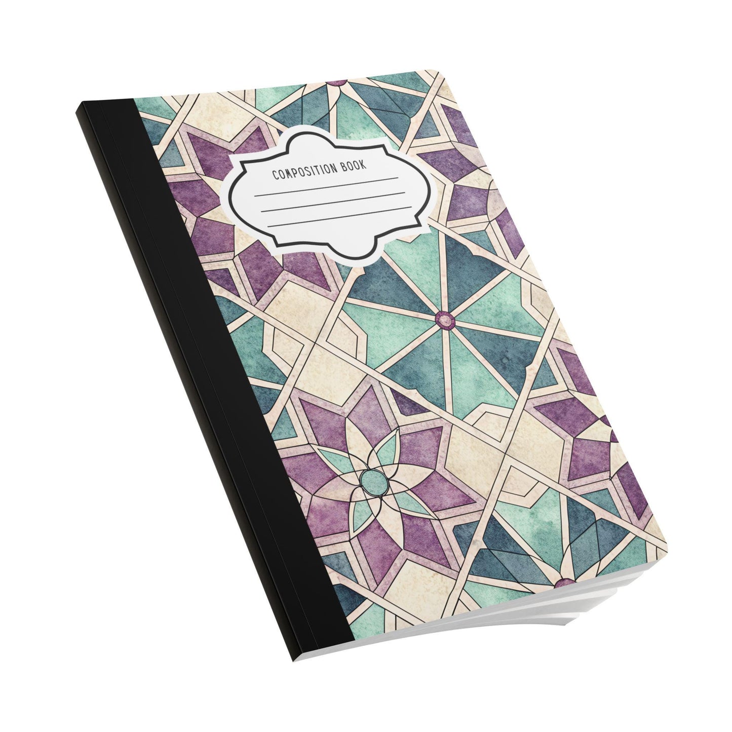 ColorFlow | Moroccan Star Composition Notebook | Artistic College Ruled Journal | Aesthetic Writing Notebook Gift