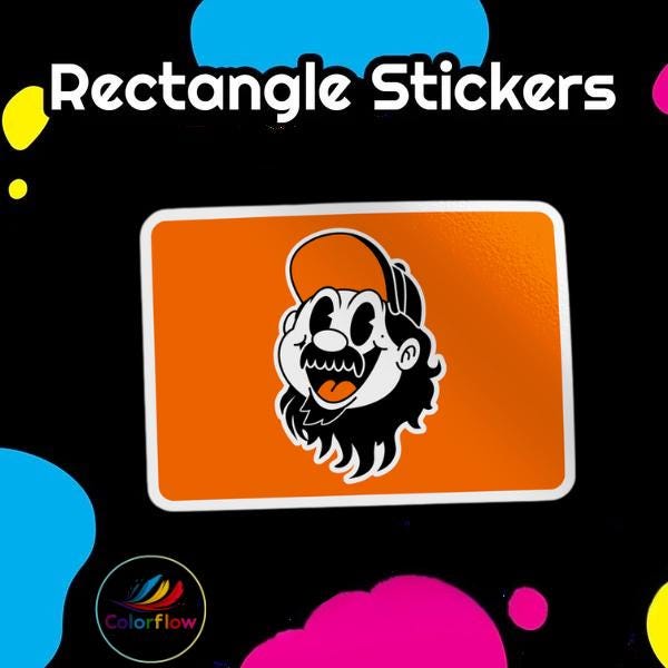 ColorFlow | Personalized Vinyl Stickers | Glossy Matte | Custom Die Cut | Circle Square Rectangle | Waterproof Outdoor Use