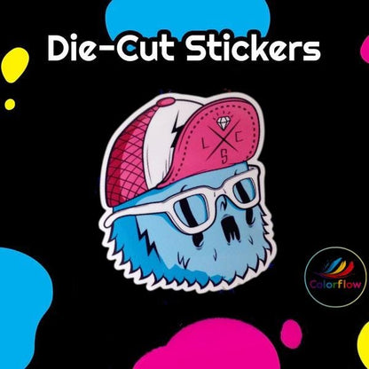 ColorFlow | Personalized Vinyl Stickers | Glossy Matte | Custom Die Cut | Circle Square Rectangle | Waterproof Outdoor Use