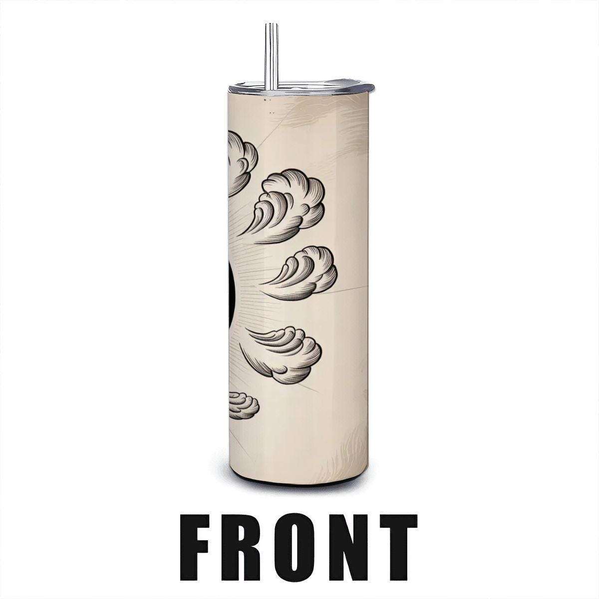 Yin Yang Wave Tumbler: 20oz Insulated Stainless Steel Cosmic Mug