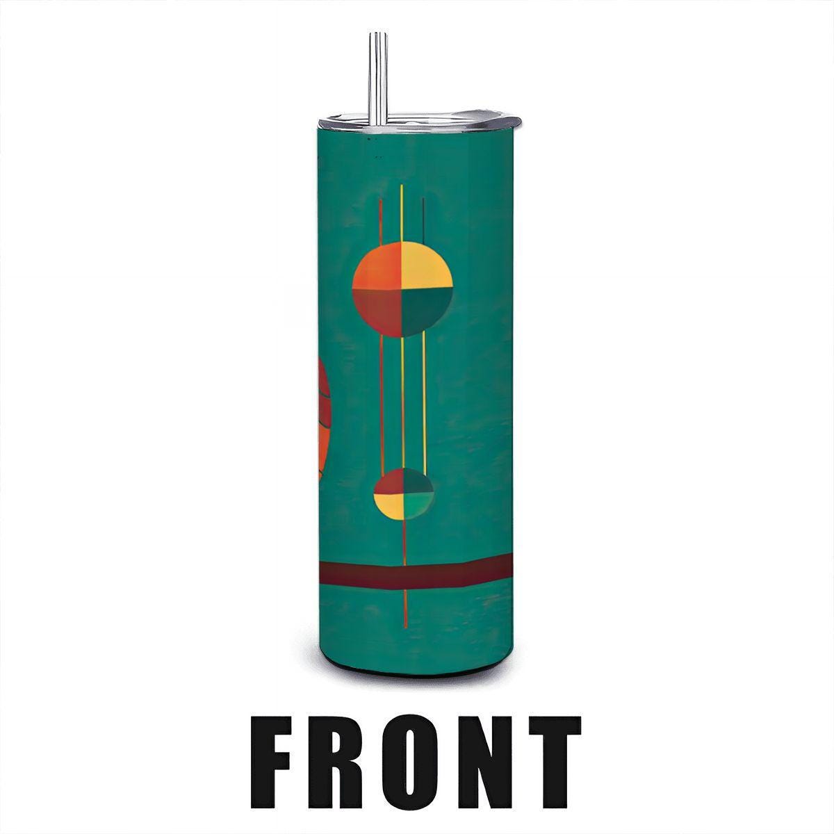 ColorFlow | Retro Owl Art 20oz Stainless Steel Tumbler with Straw | Insulated Travel Mug | Hot Cold Drinks | Unique Gift