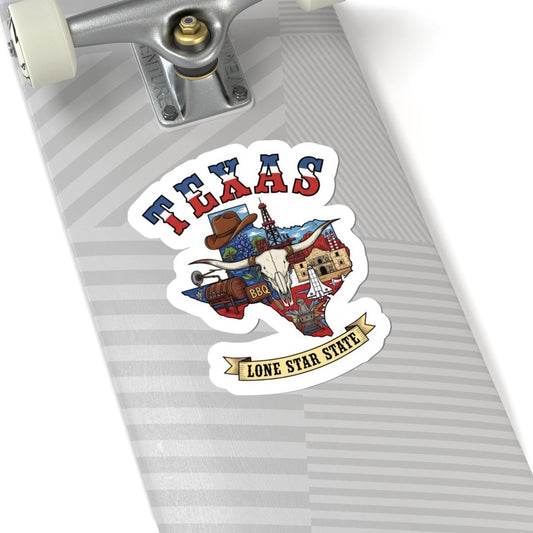 ColorFlow | Texas Vinyl Sticker Pack | Lone Star State Art BBQ Skull Space Bluebonnet | Waterproof Glossy Matte Holo