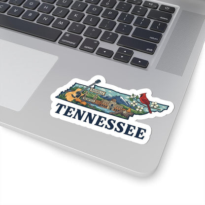 ColorFlow | Tennessee Vinyl Sticker Pack | Nashville Memphis Cardinal Guitar Art | Waterproof Glossy Matte Holographic