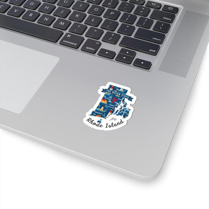 ColorFlow | Rhode Island Vinyl Sticker Pack | The Ocean State Art Lighthouses Lobster | Waterproof Glossy Matte Holographic
