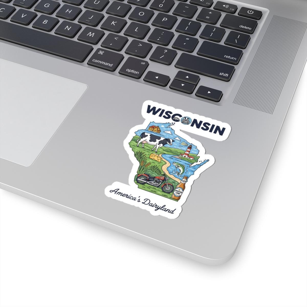 ColorFlow | Wisconsin Vinyl Sticker Pack | Dairyland Cow Cheese Beer Art | Waterproof Glossy Matte Holographic