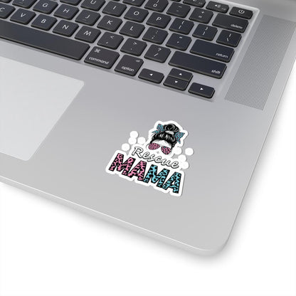 ColorFlow | Rescue Mama Vinyl Sticker | Cute Animal Rescue Art Sticker | Dog Mom Gift | Waterproof Sticker Pack | Premium Decal
