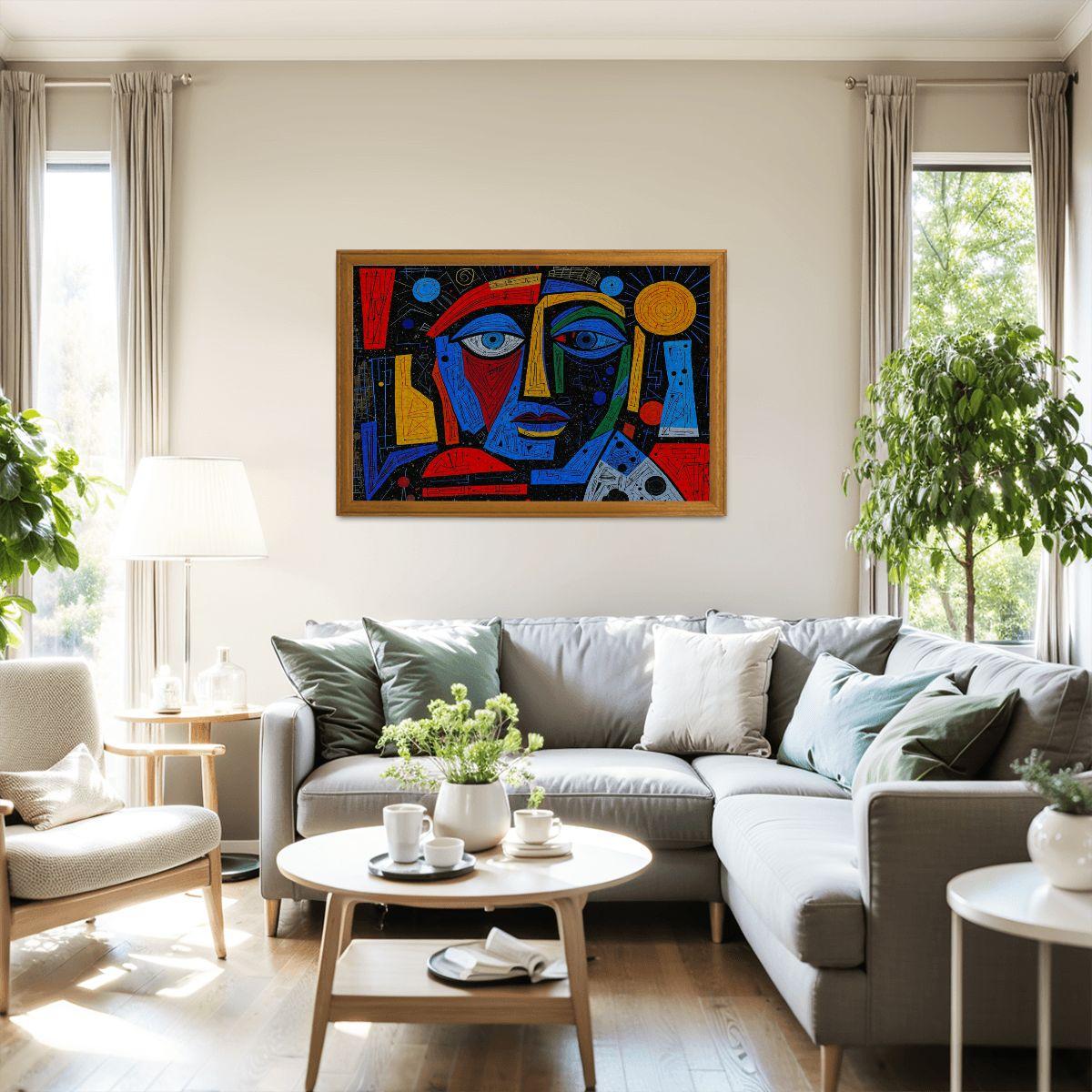 Picasso Inspired Wooden Jigsaw Puzzle - ColorFlow Prism Dreamscape