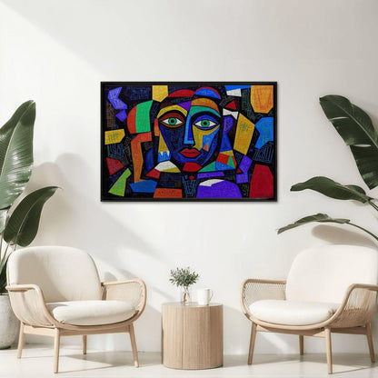 ColorFlow | Starlit Mosaic Wooden Puzzle | Picasso Inspired Modern Abstract Jigsaw | Artistic Wood Face Puzzle