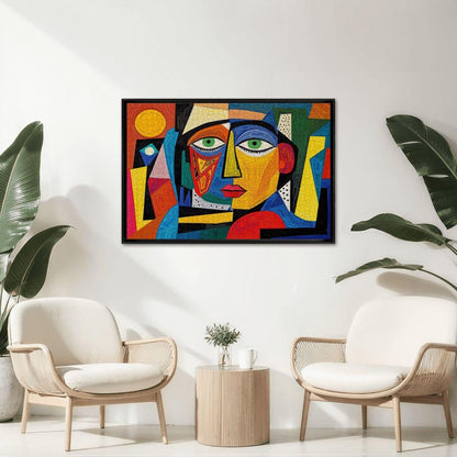 ColorFlow | Spectrum Muse Wooden Puzzle | Picasso Inspired Colorful Face Jigsaw | Modern Abstract Wood Puzzle