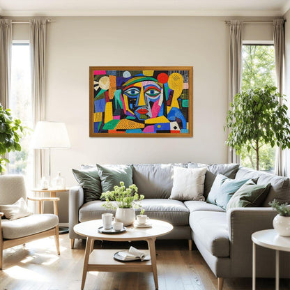 ColorFlow | Radiant Mosaic Wooden Puzzle | Picasso Inspired Colorful Abstract Jigsaw | Modern Art Wood Puzzle Gift