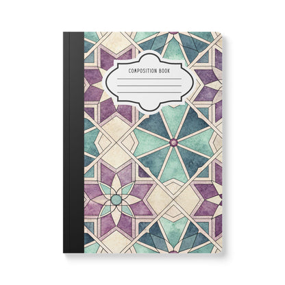 ColorFlow | Moroccan Star Composition Notebook | Artistic College Ruled Journal | Aesthetic Writing Notebook Gift