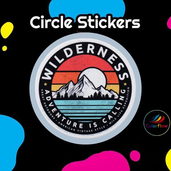 ColorFlow | Premium Vinyl Stickers | Custom Cut | Circle Square Rectangle | Glossy Matte Finish | Long Lasting