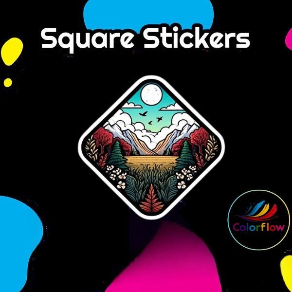 ColorFlow | Custom Vinyl Stickers | Die Cut | Circle | Square | Rectangle | Glossy Matte Finish