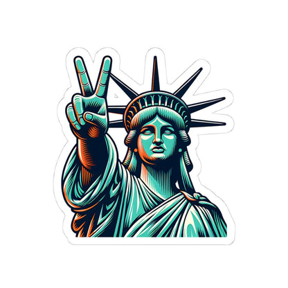ColorFlow | Statue of Liberty Peace Vinyl Sticker for Water Bottles Laptops Cars | NYC Freedom Art Waterproof Decal