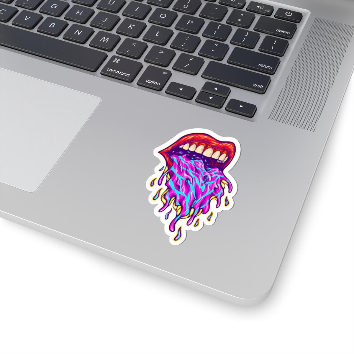 ColorFlow | Psychedelic Trippy Lips Vinyl Sticker for Water Bottles Laptops Cars | Magic Art Waterproof Decal