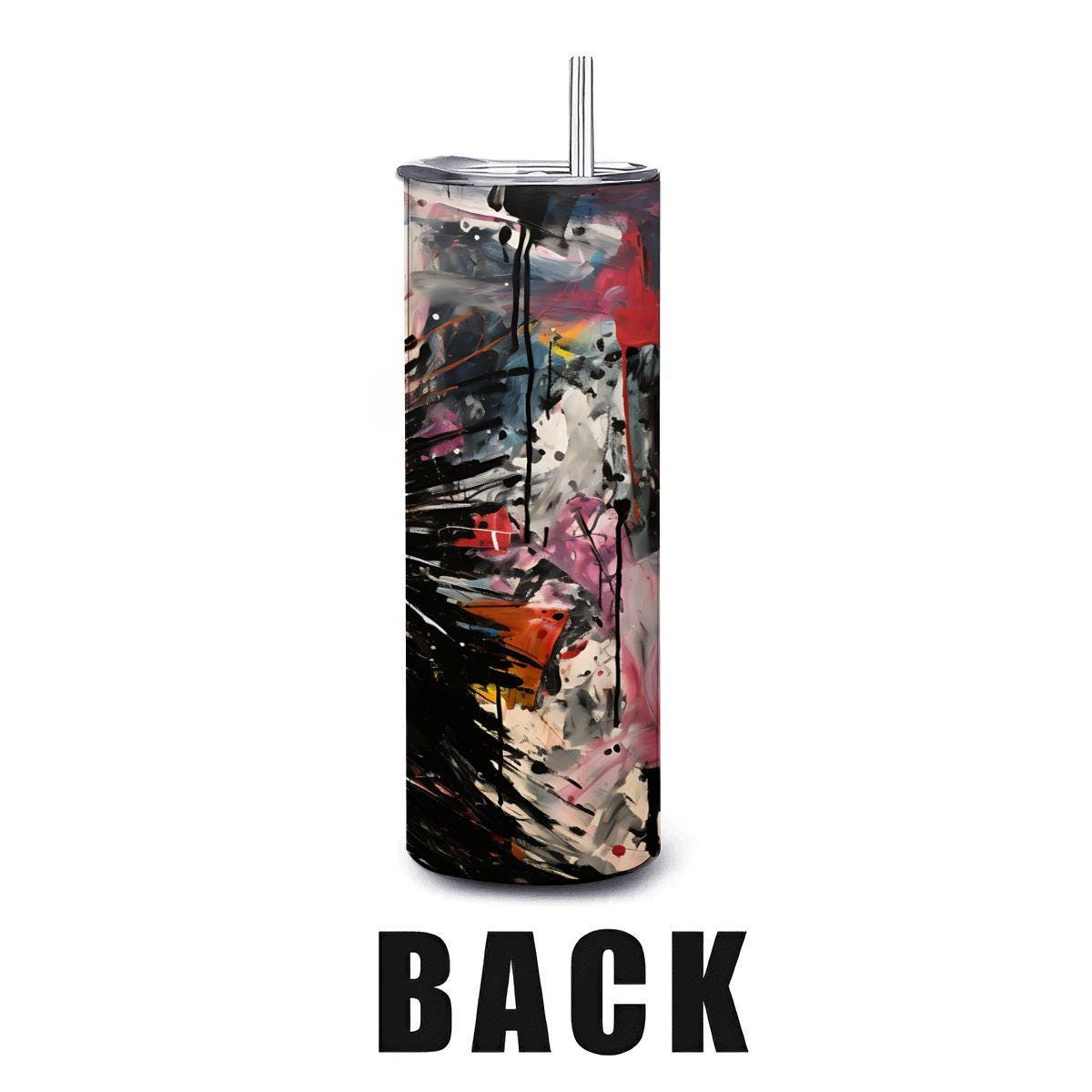 ColorFlow | Wild Doodle Raccoon Art Tumbler | 20oz Stainless Steel Travel Cup | Funny Animal Coffee Mug | Unique Art Gift