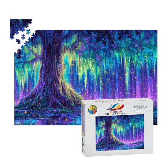 Enchanted Forest Wooden Jigsaw Puzzle | Fantasy Art Home Decor