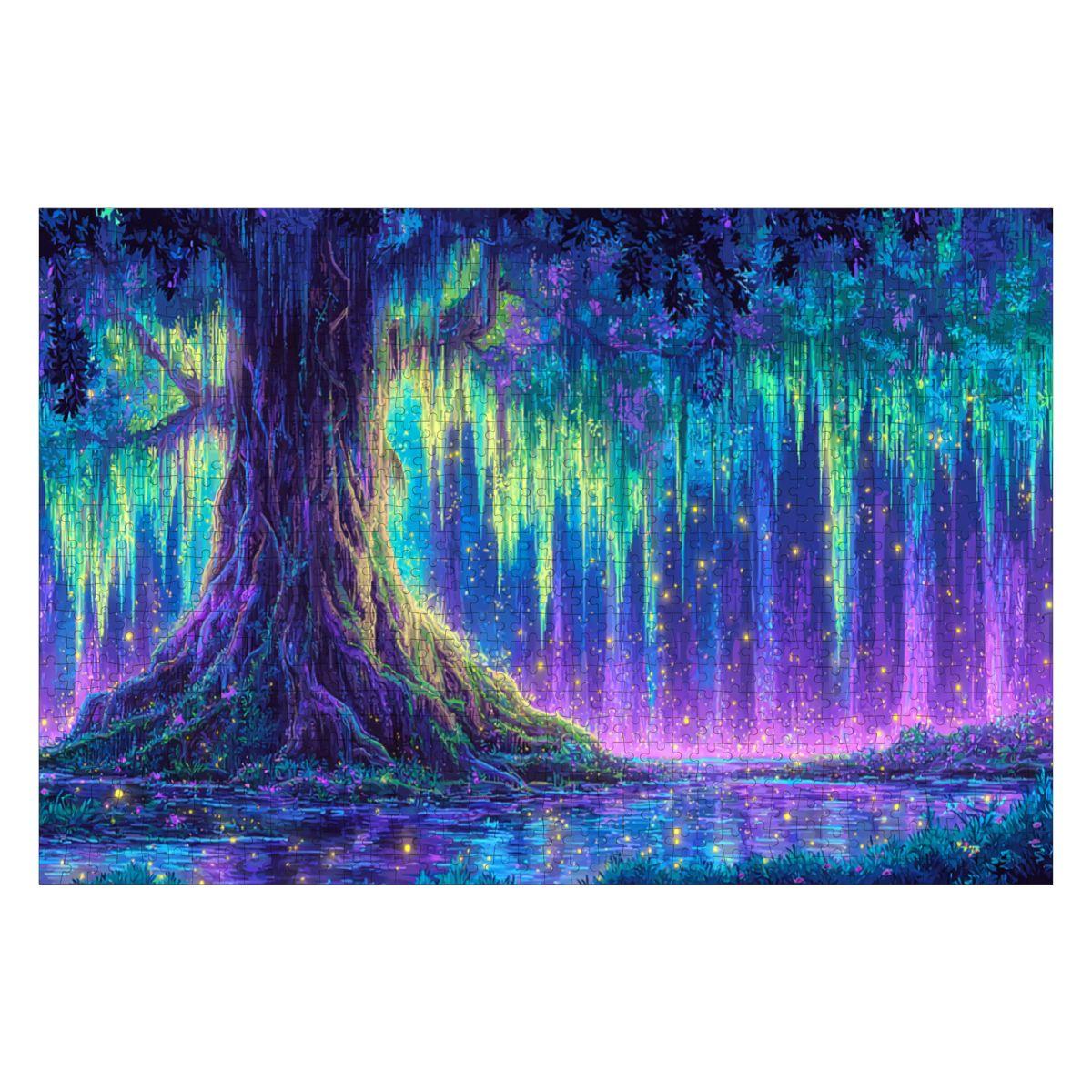 Enchanted Forest Wooden Jigsaw Puzzle | Fantasy Art Home Decor