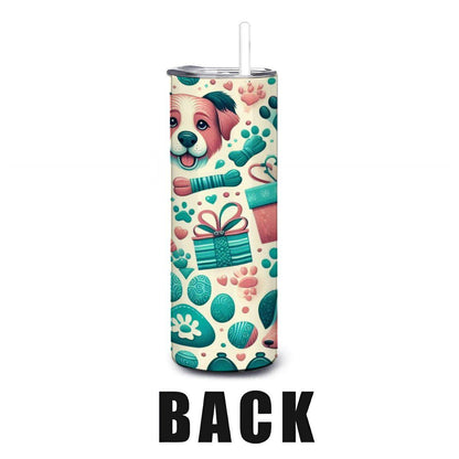 Dog Lover Tumbler | Paw Print 20oz Stainless Steel Insulated Cup