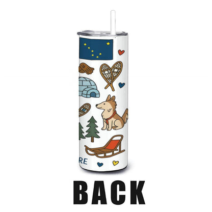 Alaska Adventure Tumbler | Insulated Stainless Steel Travel Mug with Straw