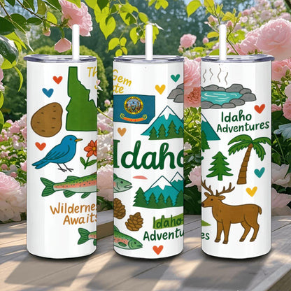 Idaho Wilderness Adventures Tumbler | 20oz Stainless Steel Travel Mug