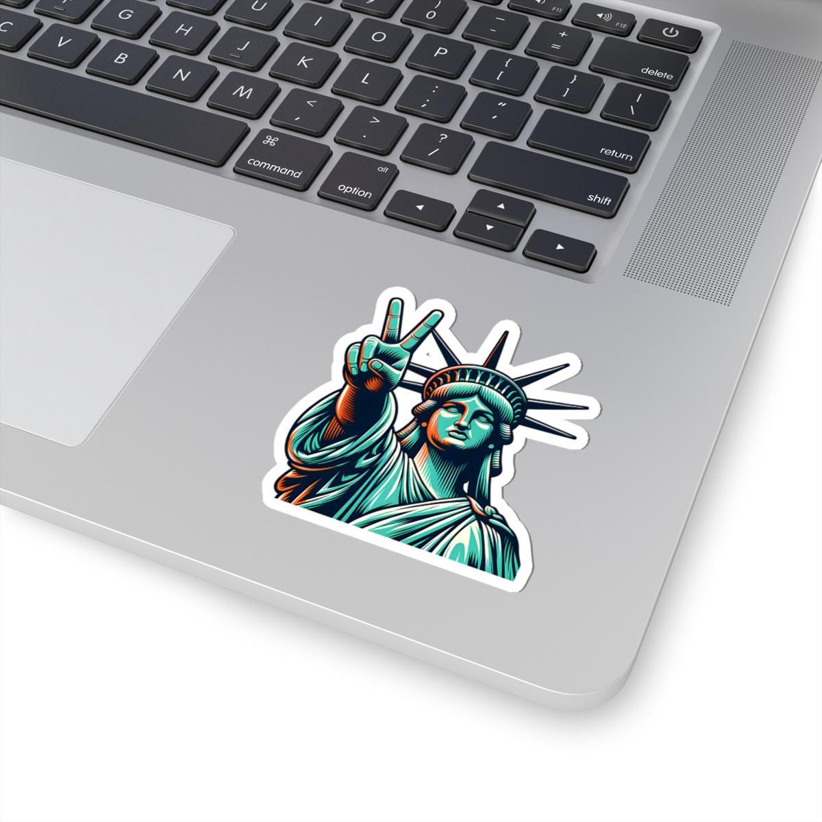ColorFlow | Statue of Liberty Peace Vinyl Sticker for Water Bottles Laptops Cars | NYC Freedom Art Waterproof Decal