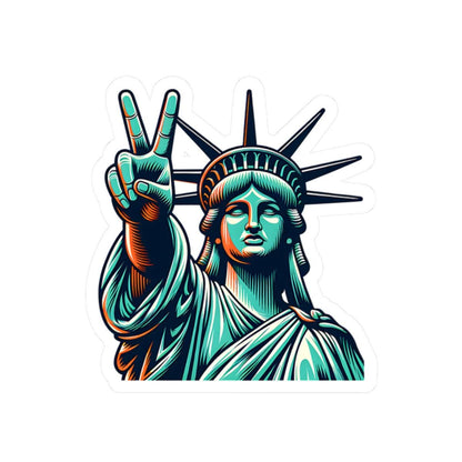 ColorFlow | Statue of Liberty Peace Vinyl Sticker for Water Bottles Laptops Cars | NYC Freedom Art Waterproof Decal