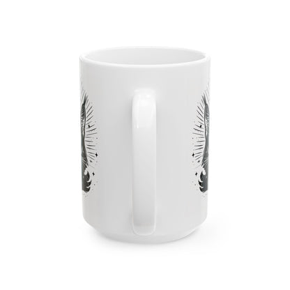 Cosmic Cat Mug | Celestial Feline Art, Witchy Gift for Cat Lovers