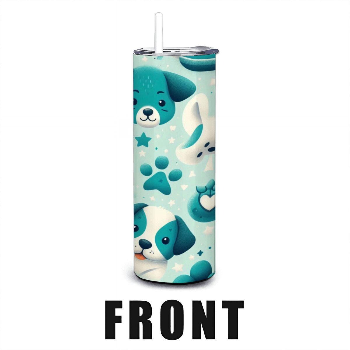 Puppy Paw Print Stainless Steel Tumbler | Dog Lover Gift