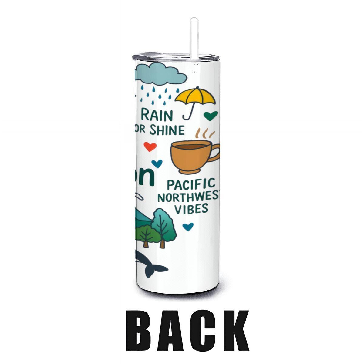 Evergreen State Tumbler | Washington PNW Travel Cup with Straw