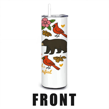 ColorFlow | West Virginia Wild and Wonderful Tumbler | Mountain State Travel Cup with Straw | Nature Lover Gift
