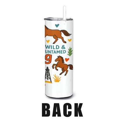 ColorFlow | Wyoming Equality State Tumbler | Wild & Untamed Travel Cup with Straw | Western Country Gift