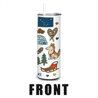Alaska Adventure Tumbler | Insulated Stainless Steel Travel Mug with Straw