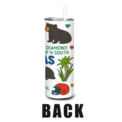 ColorFlow | Arkansas Adventure Tumbler | The Natural State Stainless Steel Cup | 20oz Insulated Travel Mug with Straw