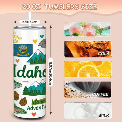 Idaho Wilderness Adventures Tumbler | 20oz Stainless Steel Travel Mug