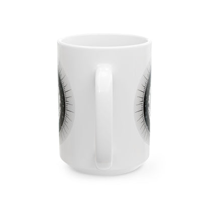 ColorFlow | Sun and Moon Mug | Celestial Duality 15oz Ceramic Coffee Cup | Spiritual Cosmic Art Mug Gift for Dreamers