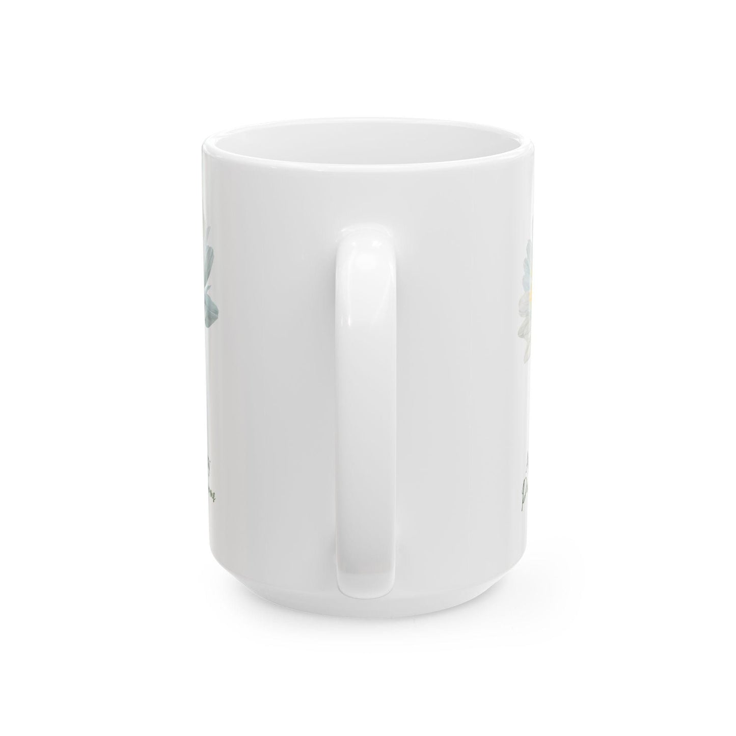 ColorFlow | April Daisy Pure Joy Blooms Mug | Floral 15oz Coffee Cup | Birth Flower Gift | Spring Nature Inspired Drinkware