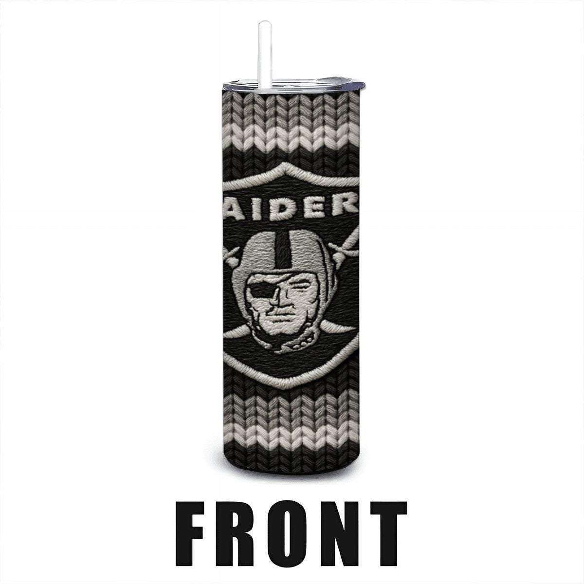 ColorFlow | Las Vegas Raiders Inspired Seamless Sweater 20oz Skinny Tumbler with Straw
