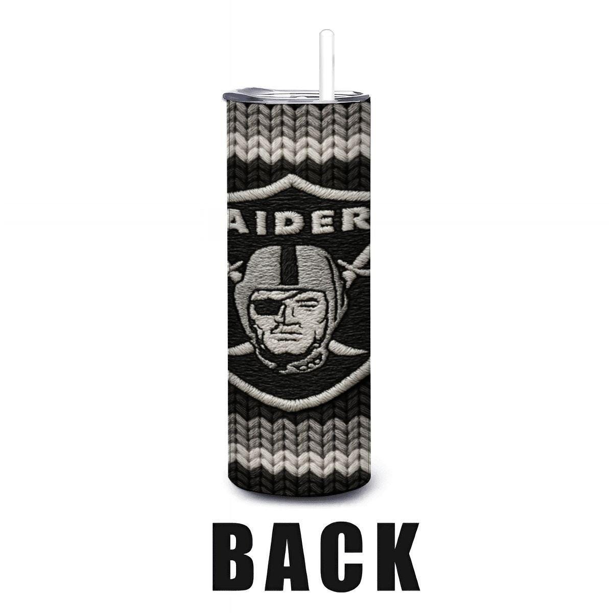 ColorFlow | Las Vegas Raiders Inspired Seamless Sweater 20oz Skinny Tumbler with Straw