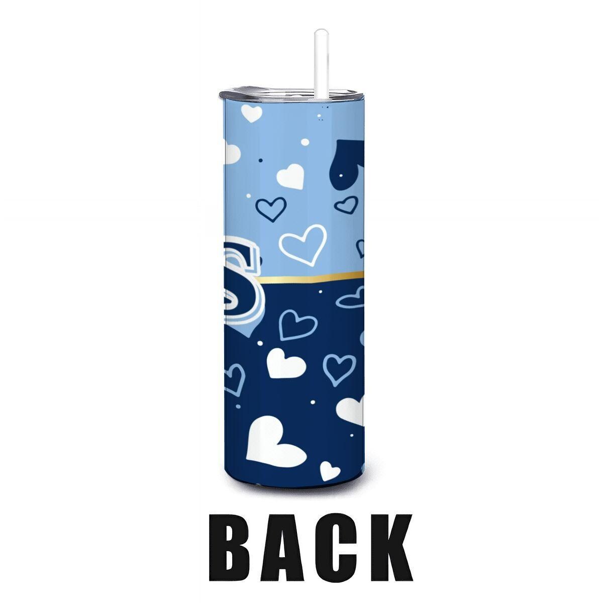 ColorFlow | Tampa Bay Inspired Rays Hearts Straight Tumbler 20oz Stainless Steel Gift Optional Personalization