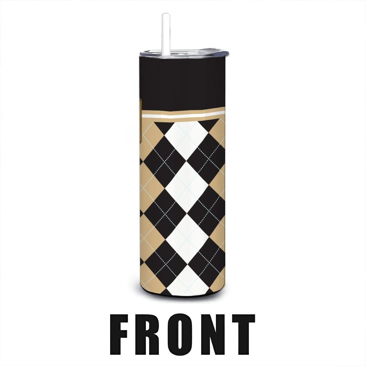 ColorFlow | Army Black Knights Inspired 20oz Straight Stainless Tumbler | Military Style Design | Personalization Optional