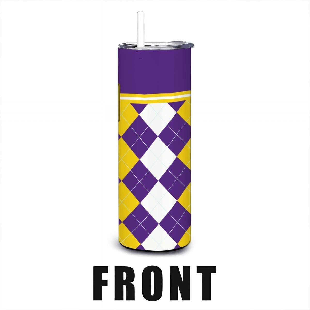 ColorFlow | East Carolina Pirates Inspired 20oz Straight Stainless Tumbler | Purple Gold Style | Personalization Optional