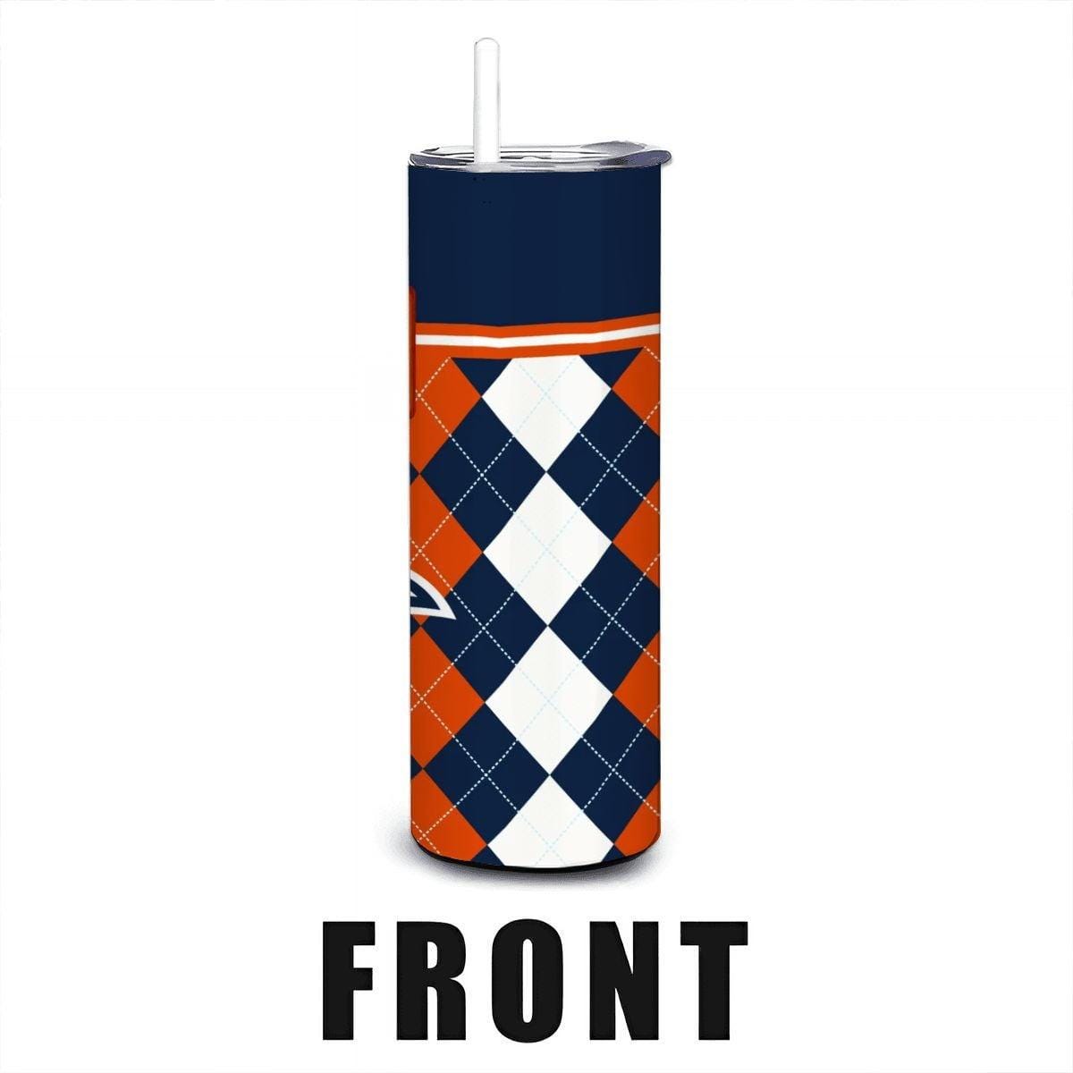 ColorFlow | UTSA Roadrunners Inspired 20oz Straight Tumbler | Navy Orange Motion Design | Personalization Optional